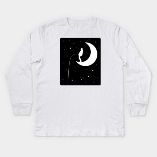 Man on the moon Kids Long Sleeve T-Shirt